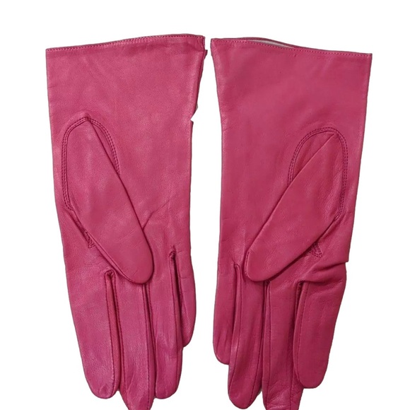 Rare New Vintage Pink Leather Dior Gloves - Picture 1 of 7